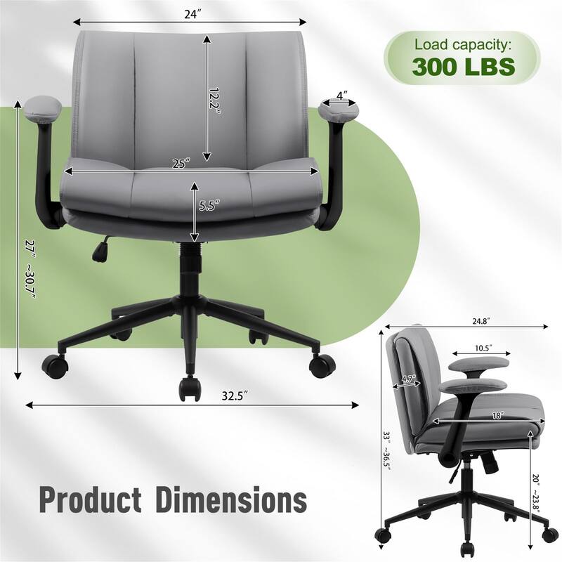 Criss Cross Office Chair with Flip-Up Arms