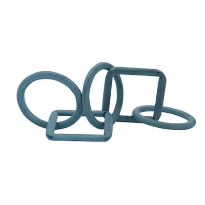 Elements Gray Circle and Square Links Tabletop Decor