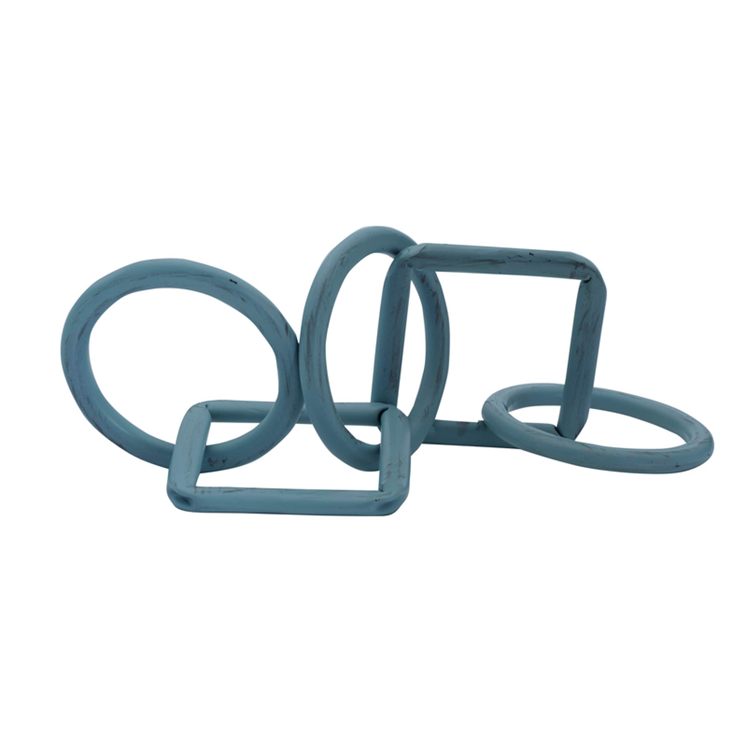 Elements Gray Circle and Square Links Tabletop Decor