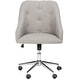 preview thumbnail 2 of 6, SAFAVIEH Evelynn Tufted Chrome Leg Swivel Adjustable Office Chair - 24" x 21.6" x 34.5"