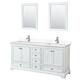 Option White, Chrome Trim, White Cultured Marble Top