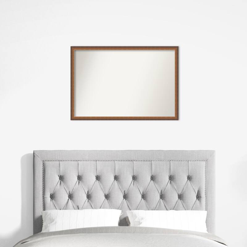 Two Tone Non-Beveled Wood Framed Wall Mirror