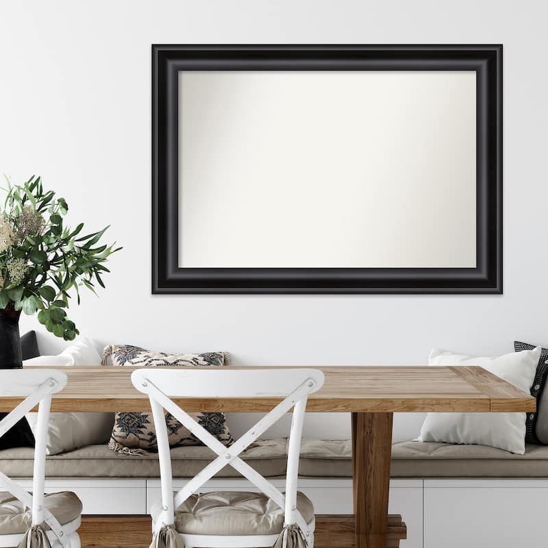 Non-Beveled Wall Mirror - Grand Black Frame