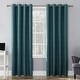 preview thumbnail 52 of 74, Sun Zero Cameron Thermal Insulated Total Blackout Grommet Curtain Panel, Single Panel 50x63 - Teal