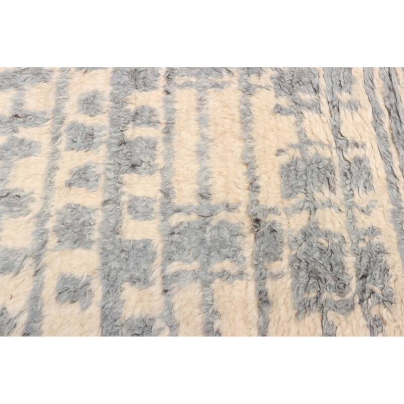 ECARPETGALLERY Hand-knotted Tangier Cream Wool Rug - 5'0 x 7'8