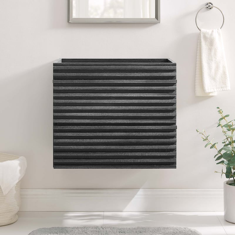 Render 24" Wall-Mount Bathroom Vanity Cabinet (Sink Basin Not Included) - Charcoal