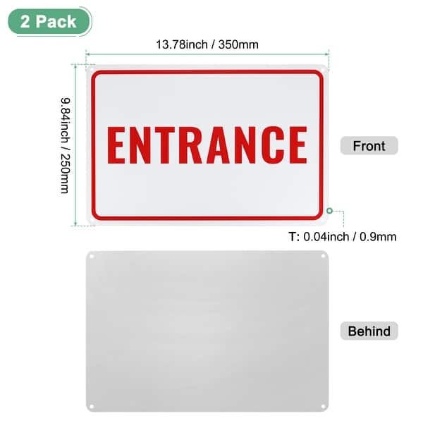 Entrance Sign Aluminum Reflective Enter Here Signs Rust Free Waterproof ...