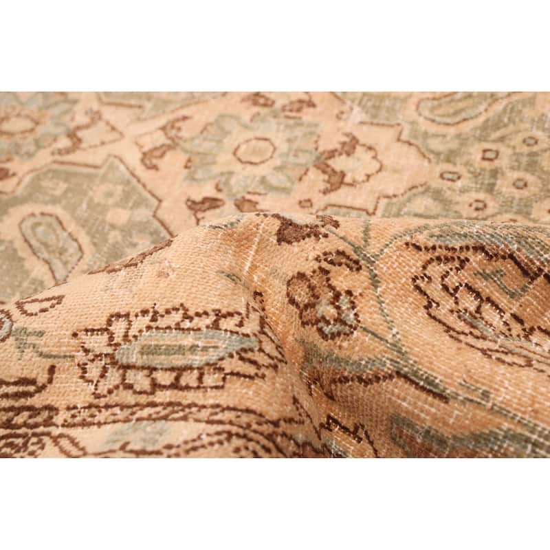 ECARPETGALLERY Hand-knotted Antalya Vintage Tan Wool Rug - 5'2 x 11'0