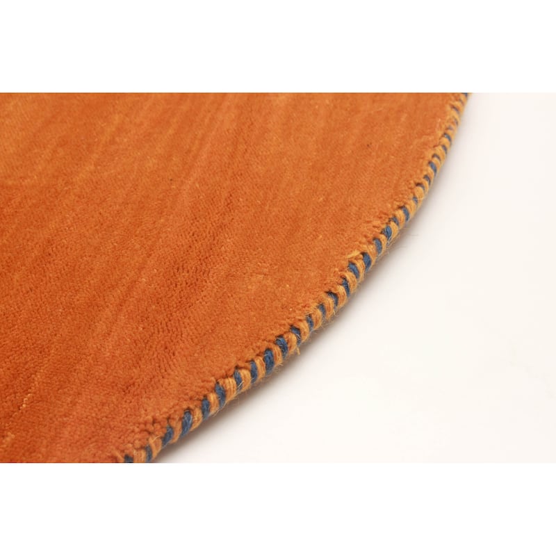 Kashkuli Gabbeh Burnt Orange Rug 3'11" x 3'11" - 3'11 x 3'11