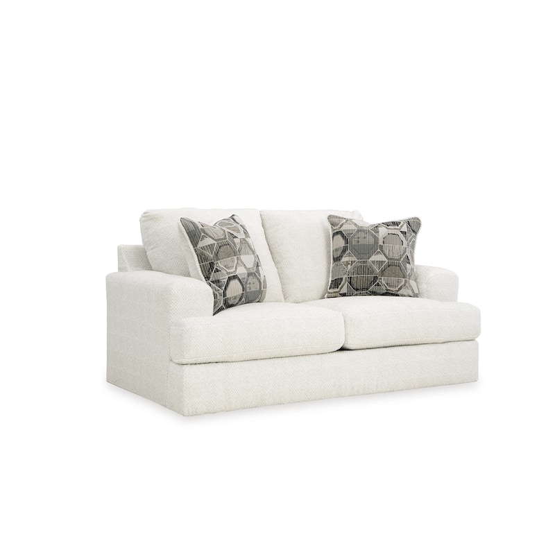 Signature Design by Ashley Karinne White Loveseat - 70"W x 41"D x 39"H