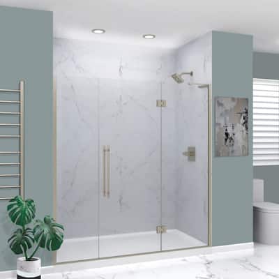 Transolid EHTF74267610C-BK Elizabeth 76" High x 74" Wide Hinged Semi