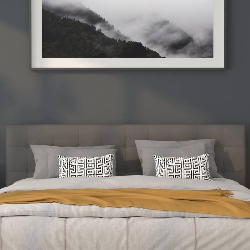 Button Tufted Upholstered Headboard