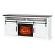 preview thumbnail 24 of 37, 68" Farmhouse Sliding Barn Door Fireplace TV Stands Console Table with 23" Electric Fireplace