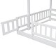 preview thumbnail 6 of 10, Pine Twin Over Full Bunk Bed with Safety Guardrails, White