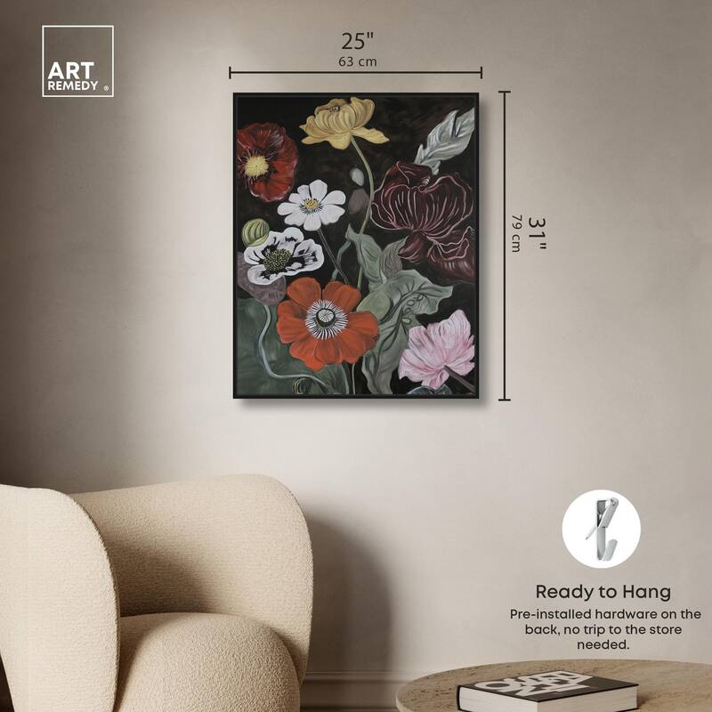 Ruby Revelry Canvas by Art Remedy