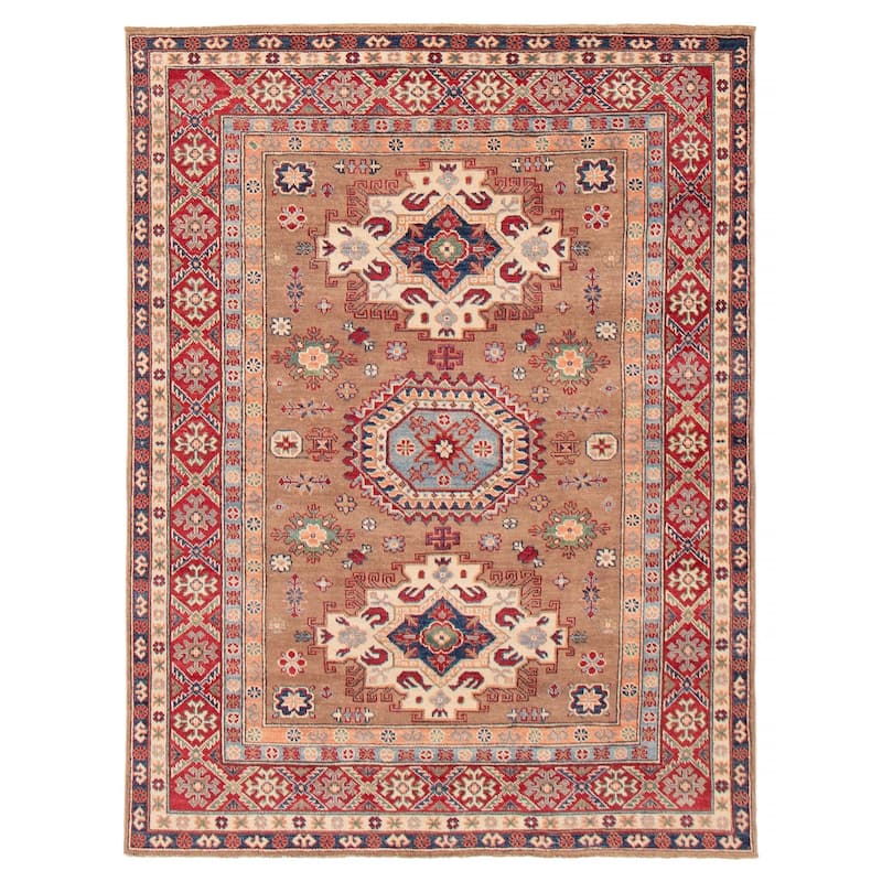 ECARPETGALLERY Hand-knotted Uzbek Ghazni Brown Wool Rug - 5'2 x 6'9 - Brown - 5'2 x 6'9