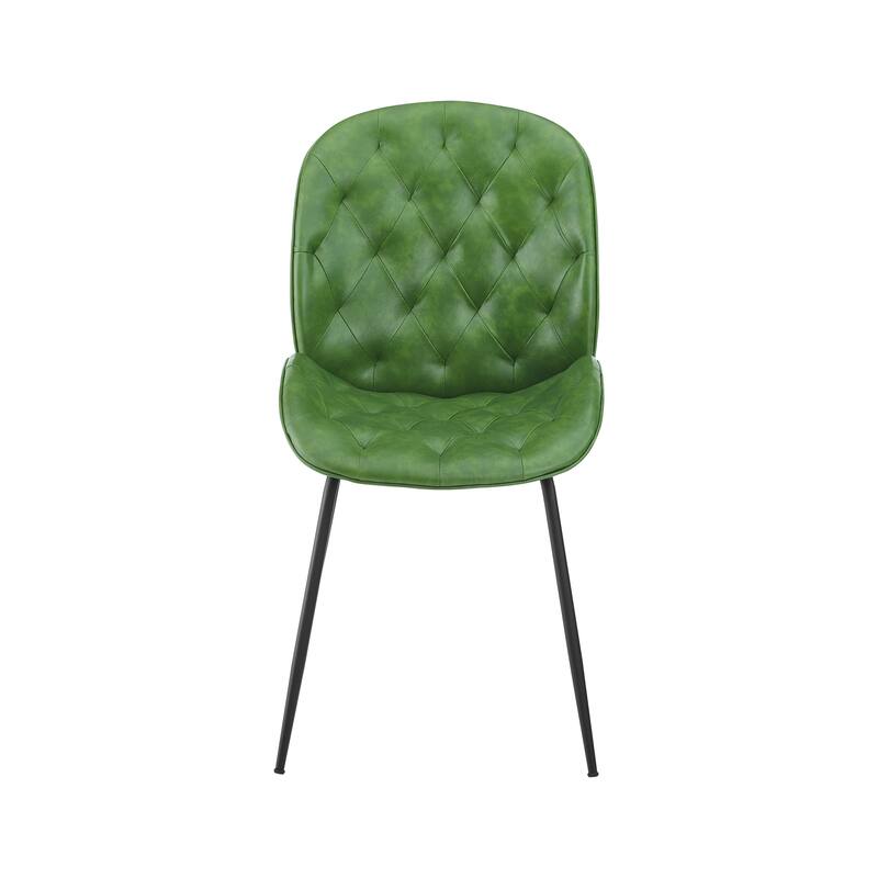 Art Leon Mid-Century Tufted Style Dining Chair in Beetle Shape Design