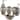 Creative Scents Dublin Brushed Silver Decorative Bathroom Accessories Set of 4