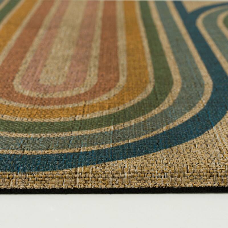 Mohawk Home Rainbow Curves Multi 1' 6" X 2' 6" Door Mat