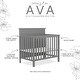 preview thumbnail 4 of 5, Dream On Me Ava 4-in-1 Convertible Mini Crib Steel Grey