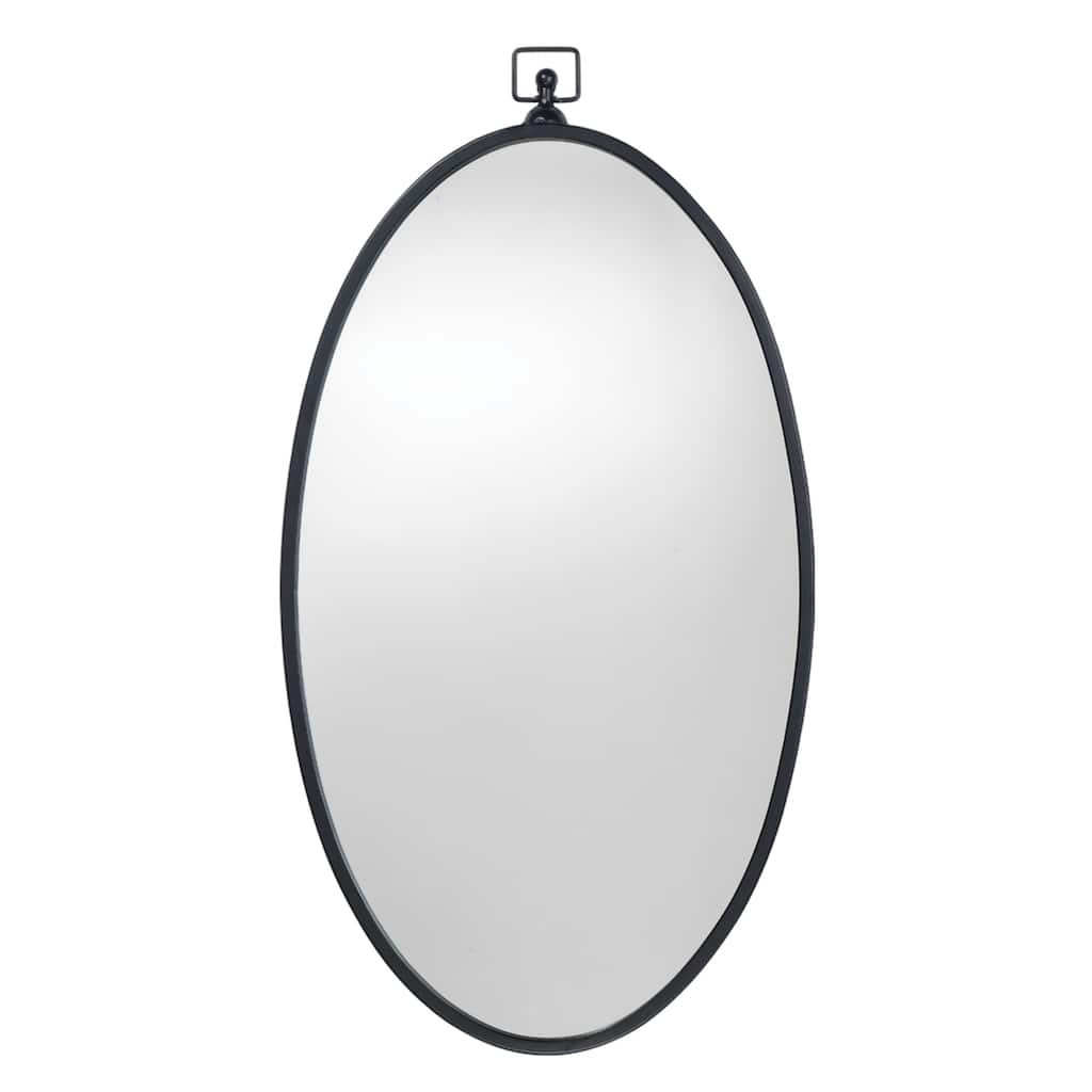 Alden Decor Ellie Iron Mirror, Black