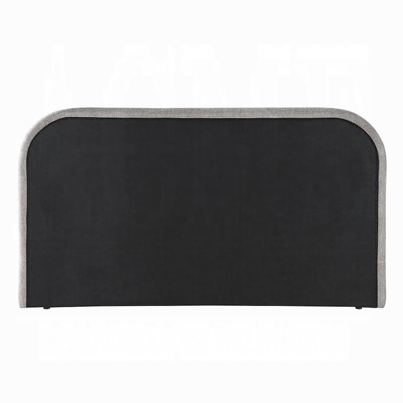 Orion Queen Size Bed with Built-In Storage Drawer, Medium Gray Fabric