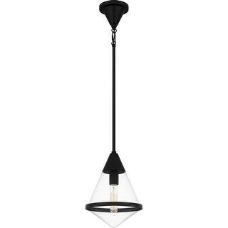 Quoizel Piccolo Pendant 1-Light Mini Pendant in Matte Black