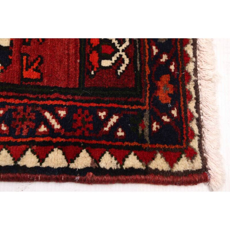 ECARPETGALLERY Hand-knotted Anadol Black, Red Wool Rug - 4'6 x 7'0