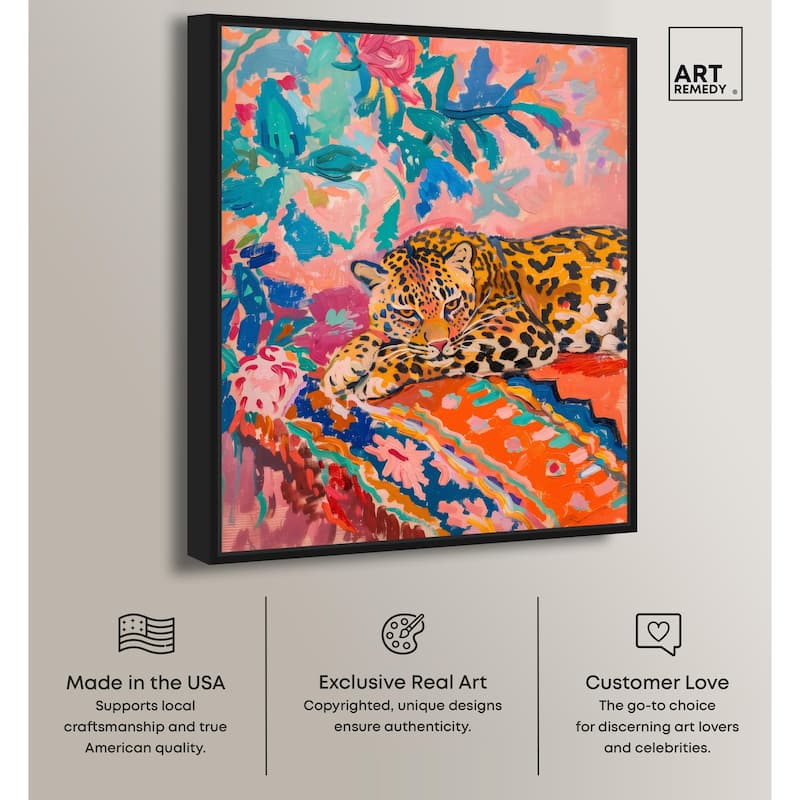 Jungle Cat in Color Canvas by Art Remedy