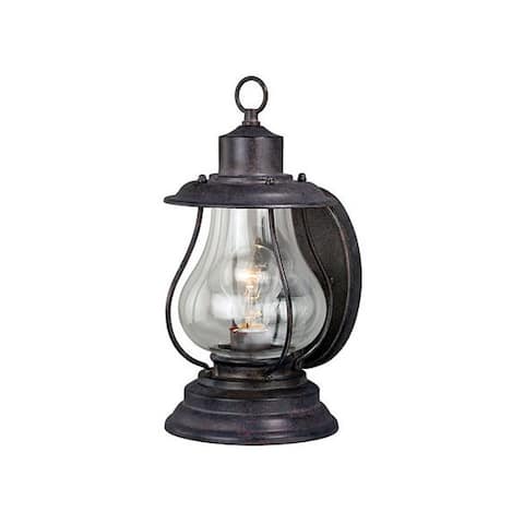 Vaxcel Lighting Dockside 1 Light Outdoor Wall Sconce with Clear Glass