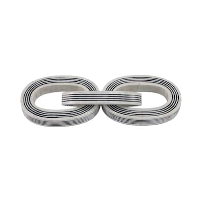 Resin Interlocking Chain Decorative Object for Home Decor - 1" Black - 15" x 5" x 1"