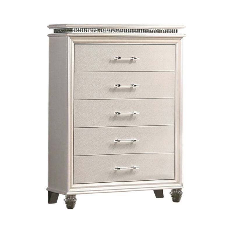 Xian Transitional White 2-piece Nightstand and Chest Set by Furniture of America