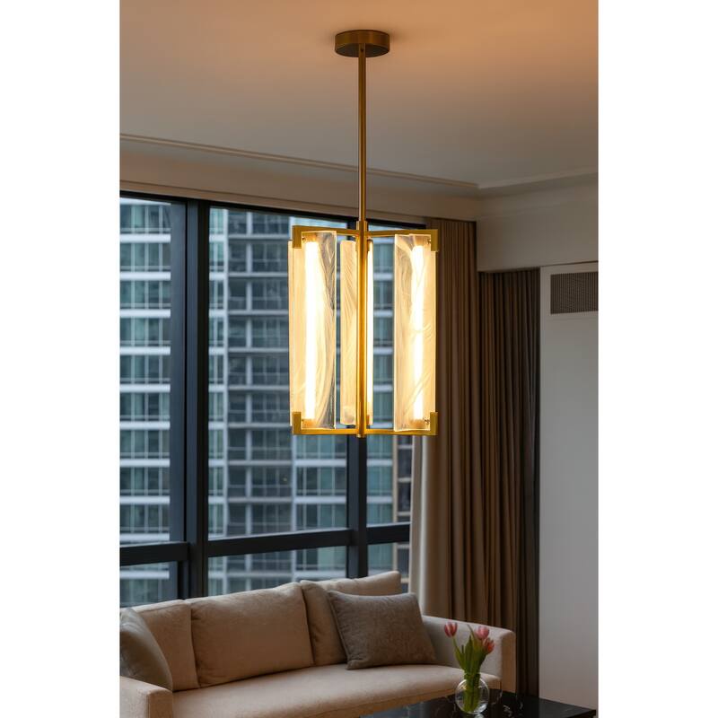 Varaluz Mingle 3-Light Pendant - Satin Brass