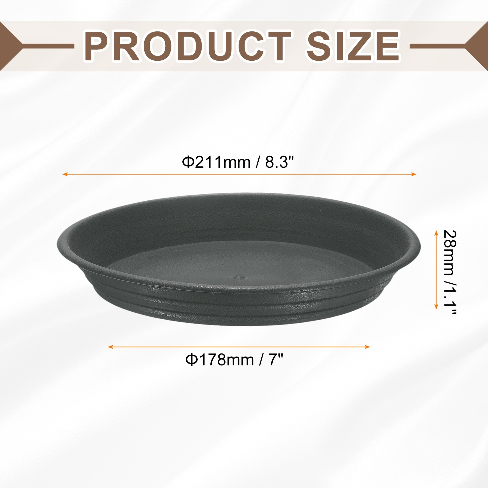 Plastic Plant Saucer Round Drip Tray Flower Pot Saucers Flower Base Bottom Drainage Tray for Indoors Outdoors Planters