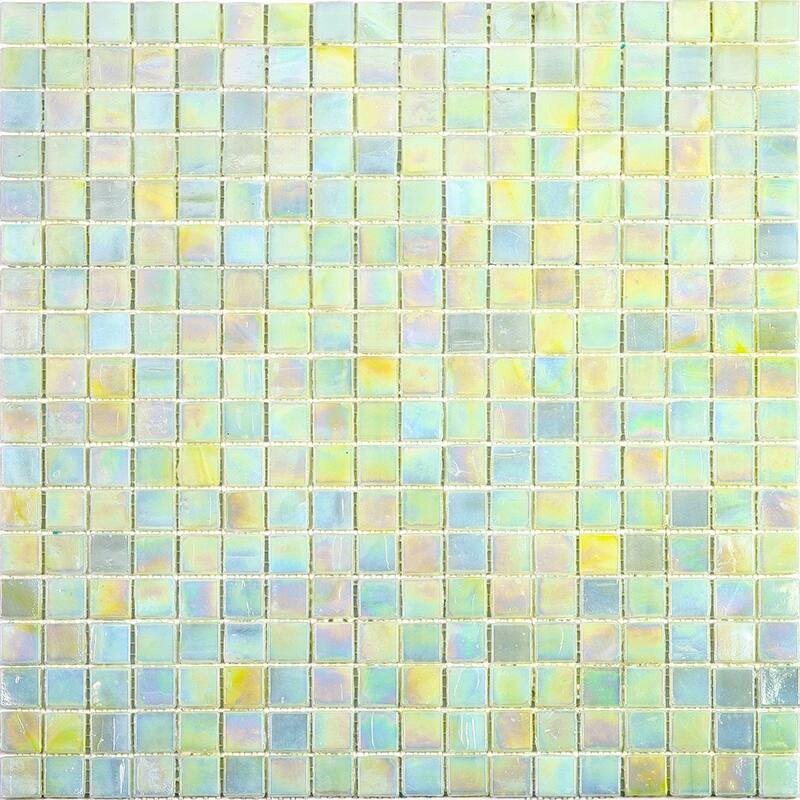 Apollo tile 12" x 12" Skosh Glossy Light Beige Glass Tile (18.69 sq ft/case) - 20 Pack