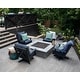 preview thumbnail 2 of 12, POLYWOOD Braxton Deep Seating Swivel Chair Black / Grey Mist
