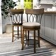 preview thumbnail 29 of 33, Wynn Contemporary Wood and Fabric Swivel Bar Height Chairs (Set of 2) by Furniture of America