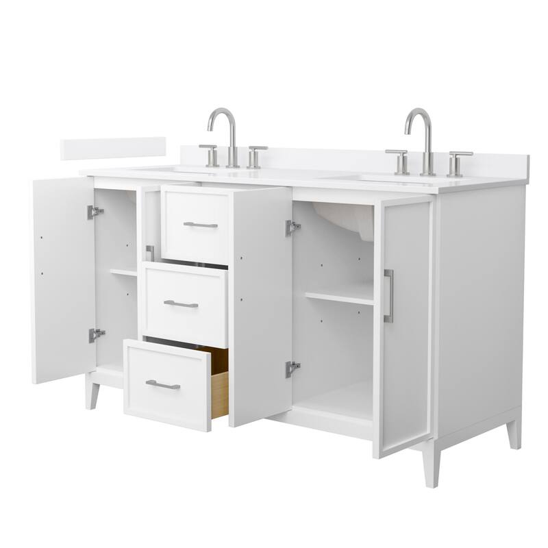 Wyndham Collection WCH717160D-QTZ-US3MXX Elan 60" Free Standing Double