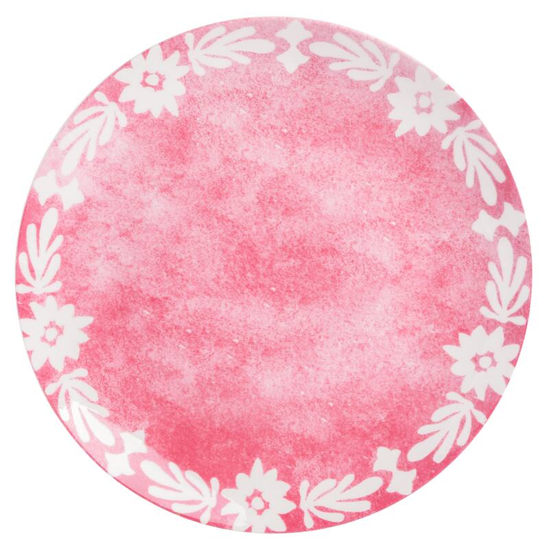 Spice By Tia Mowry Savory Saffron 18Pc Ceramic Dinnerware Set in Coral - 18 pc