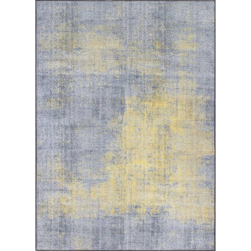 Contemporary Abstract Machine Washable Area Rug