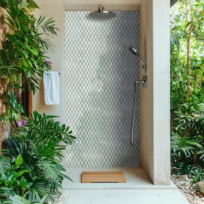 Merola Tile Hudson Kite Mint Green 10-1/8" x 11-3/4" Porcelain Floor and Wall Tile