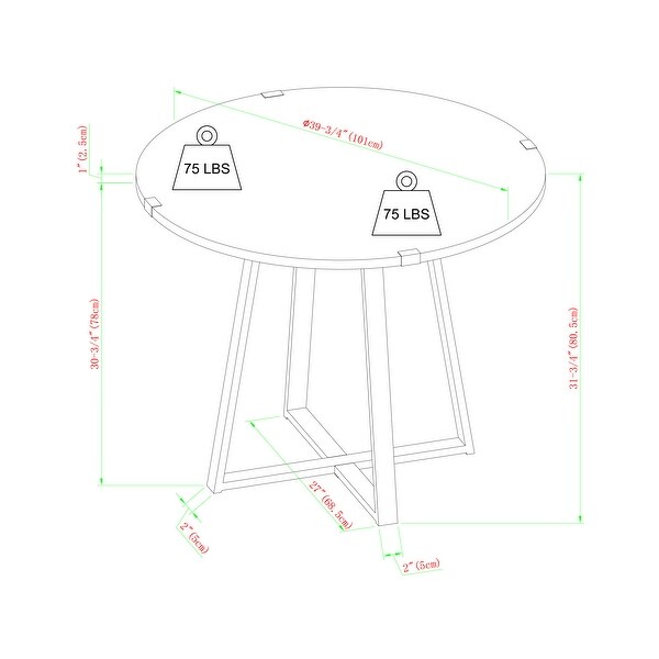 Carbon Loft Kenyon Round Metal Wrap Dining Table