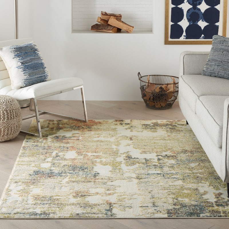 Nourison Trance Abstract Modern High Low Area Rug