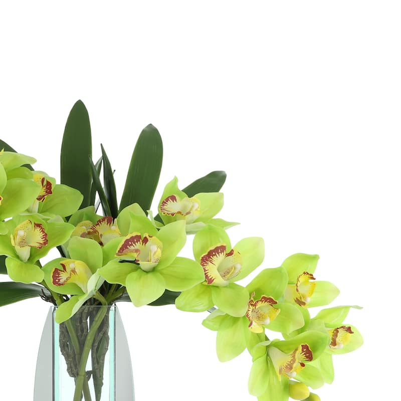 Orchid Arrangement in Mirror Vase - 24