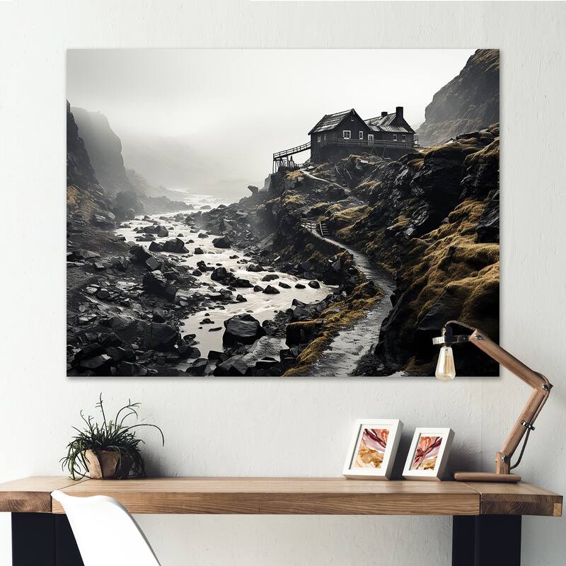 Designart "Moody Serenity Landscape " Factories Wall Art