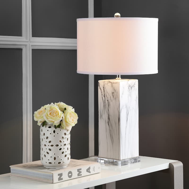 SAFAVIEH Lighting 29-inch Olympia Marble Table Lamp (Set of 2)