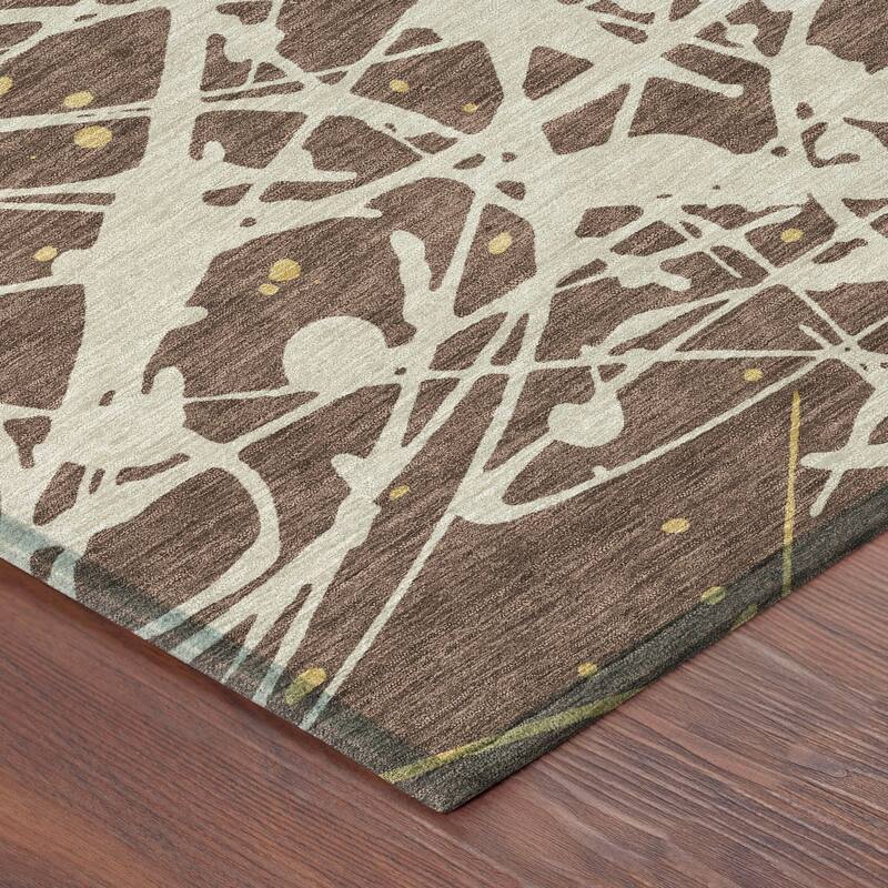 Machine Washable Indoor/ Outdoor Modern Campo Chantille Rug