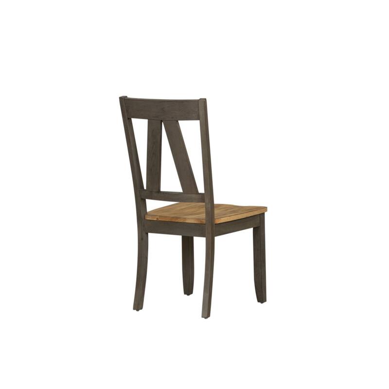 Lindsey Farm Gray and Sandstone Splat Back Side Chair (Set of 2)