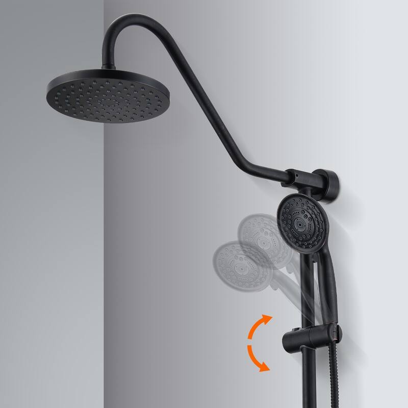YASINU Rain Shower System, 8 in. rain showerhead with 5-function hand shower