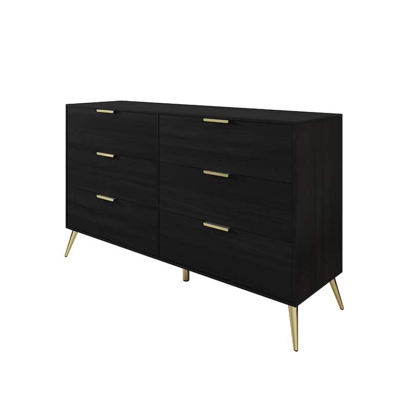 CraftPorch Contemporary 6-Drawers Wooden Dresser